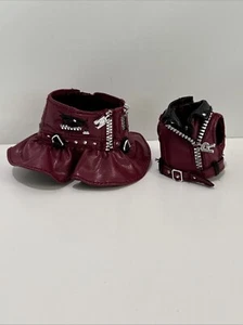 Bambola Rainbow High Mila Barrymore bordeaux pelle vestito gonna canotta top serie 4 - Foto 1 di 6