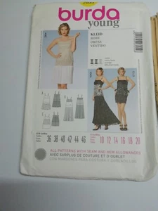 BURDA Young Flapper DRESS Various Styles Sewing Pattern US 10 - 20 7055 - Picture 1 of 6