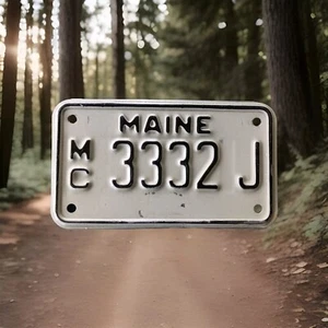 1988 Maine Kennzeichen Motorrad MC 3332 J - Bild 1 von 7