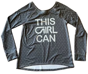 GAP Athletic Girls Youth Size XXL 2XL Gray Long Sleeve Scoop Neck Shirt EUC - Picture 1 of 12