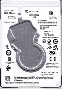 ST2000LM007 p/n: 1R8174-570 s/n: ZDZ f/w: EB01 TK JAN/2023 2TB SATA 2.5" SEAGATE - Afbeelding 1 van 5