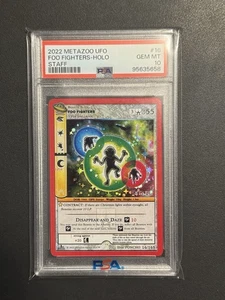 Metazoo UFO STAFF Foo Fighters 16/165 Holograma Completo Estampado PSA 10 GEMA COMO NUEVO - Imagen 1 de 2