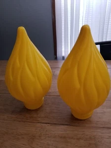 Candela vintage soffiaggio solo fiamma *8” plastica gialla originale Natale - Foto 1 di 1