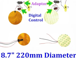 8.7" 220mm Diameter Round 12V 150W w/ 3M w/ 100K Kapton Heater Heating Pad - Picture 1 of 9