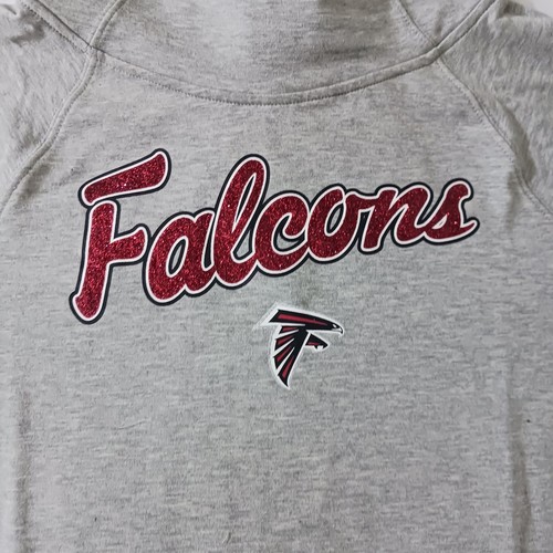 VETEMENTS Felpa con cappuccio Falcons NFL Team Apparel ragazza grande grigia pullover nuova con etichetta