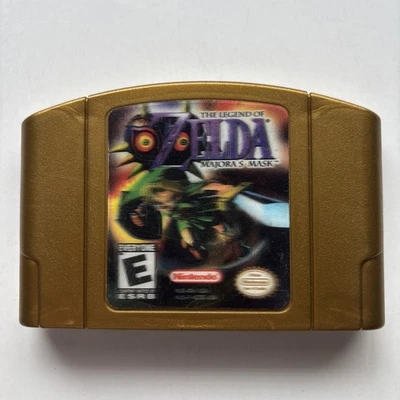 Zelda Majora’s Mask Nintendo 64 N64 Auténtico Holográfico Lenticular Etiqueta RPG Foto 1 de 4