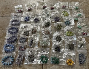 lotto fascio cabochon perle vetro uniche vintage fatte a mano retrò R 10mm-30mm - Foto 1 di 17