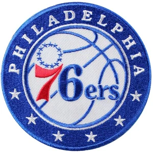 Official Philadelphia 76ers Logo Large Sticker Iron On NBA Basketball Patch Embl - Picture 1 of 1