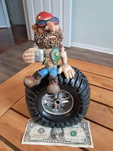 Biker Dude Motorcycle Great Gift for Rider Coin Piggy Bank - Picture 1 of 14