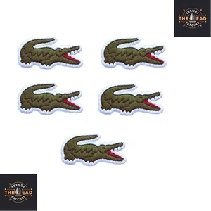 CROCODILE ALIGATOR (1.57"x0.79") Brand Embroidered Sports Badge Iron / Sew Patch - Picture 1 of 5