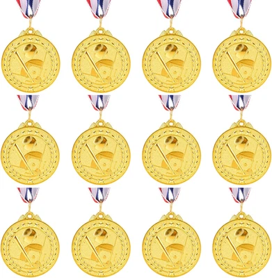 Abaokai 12 Piezas Premio Oro Medallas de Béisbol para Juegos Deportivos Infantiles, Favor de Fiesta Foto 1 de 4
