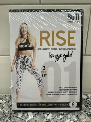 Buti Yoga Rise 3 DVD Workout Set with Bizzie Gold New Sealed Exercise - Image 1 of 3