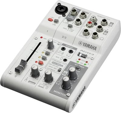 Yamaha AG06MK2 White 6-Channel Live Streaming Mixer USB-C Audio Interface Japan - Image 1 of 4