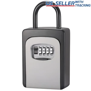 Caja de Cerradura Sobre la Perilla Manija de Puerta Seguridad Caja Fuerte 4 Dígitos Combo 6 Llaves Impermeable - Imagen 1 de 6