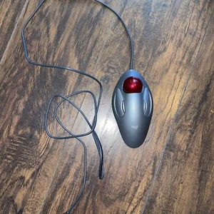 Logitech T-BC21 Trackman Marble Mouse Silver #10 - Cleaned & Tested - Picture 1 of 3