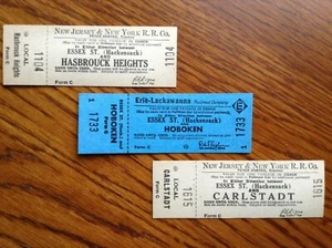 RAR 3er Set Vintage Erie Lackawanna R.R. & NJ/NY R.R. Kommutierungskarten - Bild 1 von 1