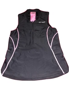 Orca Women’s Top Cycling Hiking Sports Pockets Sz M Pink White Black 1/2 Zip - Picture 1 of 9