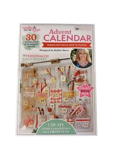 Calendario de Adviento Diseñado Debbie Shore Patrón de Costura Cuenta Regresiva para Navidad NUEVO - Imagen 1 de 2