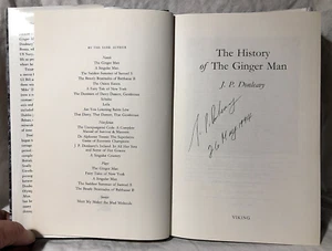 J P Donleavy SIGNED - History of the Ginger Man, Autobiography - 1st/1st UK 1994 - Imagen 1 de 10