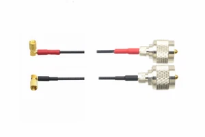 Cable Dual Microdot MD elbow Plug to UHF male Ultrasonic NDT TOFD GE transducers - Picture 1 of 6