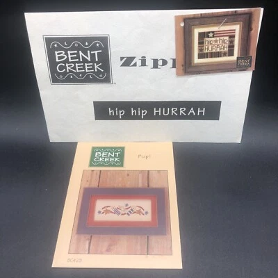 Bent Creek 2 Patriotic Charts Pop!, Hip Hip Hurrah Cross Stitch Patterns Only - Image 1 of 4