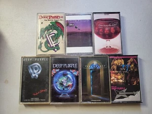 Cassette Tape Lot 7x DEEP PURPLE Battle Rages on Nobody's Perfect Strangers More - Picture 1 of 3