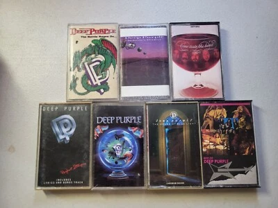 Cassette Tape Lot 7x DEEP PURPLE Battle Rages on Nobody's Perfect Strangers More - Image 1 of 3