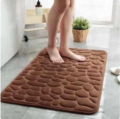 Коврик для ванной 2025 New Arrival из булыжника с тиснением (купить 2 бесплатная доставка) - Изображение 1 из 4