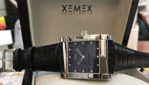 XEMEX Avenue Midsize Designer Watch Sapphire Glass Swiss Made Pearl Black G250 - Picture 1 of 2