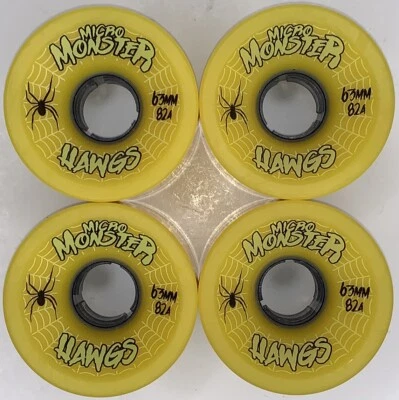 Landyachtz Hawgs Micro Monster Monopatín Longboard Cruiser Ruedas 63MM Amarillo Foto 1 de 4