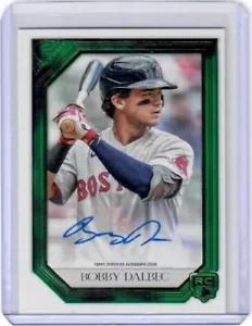 2021 Topps Gallery Bobby Dalbec grüne Autokarte/99 Boston rote Sox - Bild 1 von 2