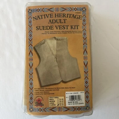 Kit Chaleco Gamuza Native Heritage Adulto XL (Tandy) Nuevo en Caja Extra Grande #4650 Foto 1 de 4
