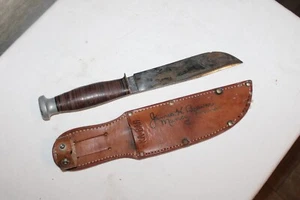 Vintage KA-BAR Fixed Blade Hunting Knife w/Original Leather Sheath - Picture 1 of 24