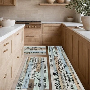 Kitchen Rug Sets of 3 Piece Non Slip Kitchen Rugs and Mats Washable Kitchen M... - Picture 1 of 8