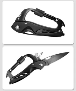 Multitool Carabiner with Pocket Knife, Outdoor Cool Gadgets Gift for Men Farther - Picture 1 of 7