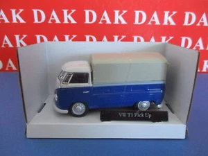 Die cast 1/43 Modellino Furgone Volkswagen T1 Pick Up Telonato Blu by Cararama - Foto 1 di 4