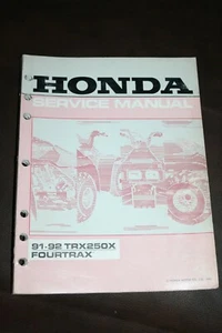 Honda motorcycle FACTORY ISSUED shop repair manual 1991 1992 TRX250X FOURTRAX - Picture 1 of 1