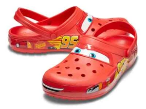 Crocs X Disney Pixar Lightning McQueen Adultos Zueco Zapatos Talla 13 Hombres Rojo Goma - Imagen 1 de 5