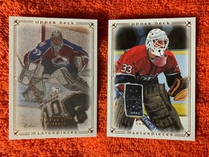 Patrick Roy 2008-09 Upper Deck Masterpieces cards # 7 and 21  (2 cards) 