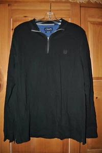 NUEVO CAMISETA DE HOMBRE CHAPARRERAS ELÁSTICAS NEGRAS 1/4 CREMALLERA TOP TALLA MEDIANA  - Imagen 1 de 3