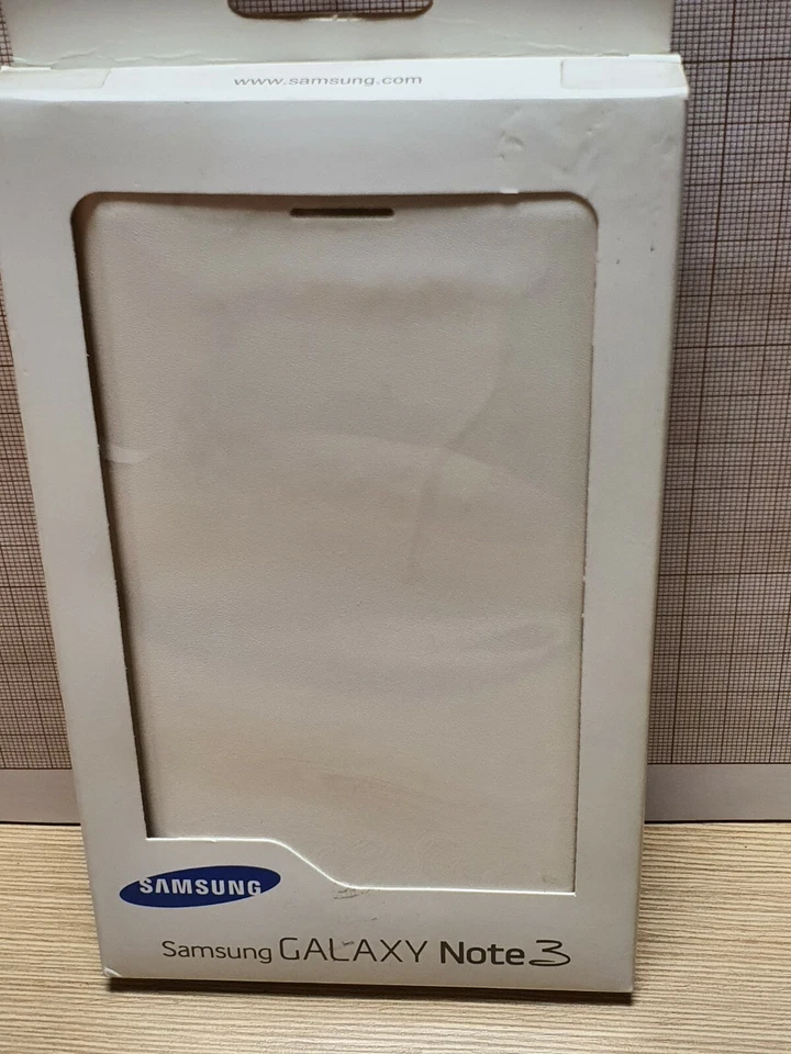 Original genuine Samsung Note 3 Flip wallet case white EF-WN900BWEGWW New - Imagem 1 de 4