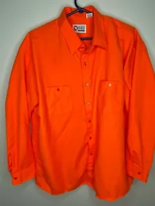 Vintage Sports AField Hunters Orange Button Up Men's Size XXL - Picture 1 of 4