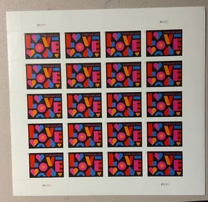 US 2021.Forever Love.   Sc#5543.  Panel de 20. MNH. - Imagen 1 de 1