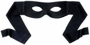Eye Mask Costume Highwayman Robber Fancy Dress Black Zorro Bandit Thief UK - Picture 1 of 1