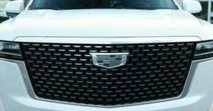 GM OEM Cadillac Escalade 2021+ Silver Front Grille White Emblem Generation 5 New - Picture 1 of 2