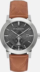 Brand New Burberry City BU9905 Embossed Checker Men's Watch - Picture 1 of 2
