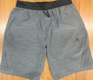 ADIDAS LIGHTWEIGHT POLY/SPANDEX ATHLETIC SHORTS GRAY & BLACK Sz SMALL, S - Picture 1 of 5