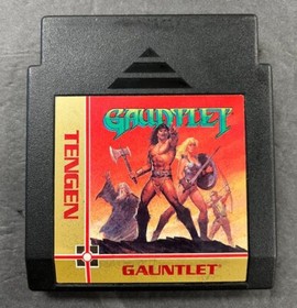 1987 NINTENDO NES * GAUNTLET * BLACK TENGEN CARTRIDGE (AA) 4722