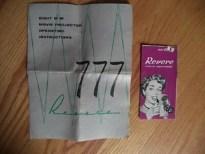 Set of 2 1959 REVERE 8mm Movie Projector Brochure Operating Booklets photo equip - Picture 1 of 11