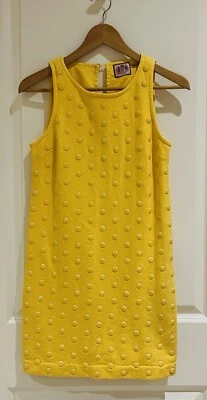 Vestido a lunares amarillo jaspeado para mujer JUICY COUTURE S, venta al por menor. $120 Foto 1 de 4